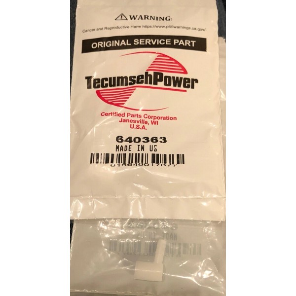Tecumseh (2) Original 640363 Tecumseh Carburetor Gas Line Inlet Plastic