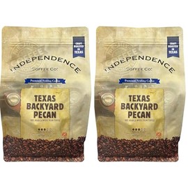 (Pack of 2) Independence Preminum Arabica Coffee, Texas Backyard Pecan, 100% Arabica Whole Bean Coffee, Medium Roast, Net Weight 2.5 LB
