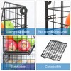 X-cosrack 3-Tier Stackable Wire Baskets for Pantry Organization and Storage,