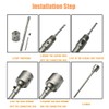 REETAI-FOUR 10Pcs SDS Plus Concrete Hole Saw Kits, Tungsten Carbide