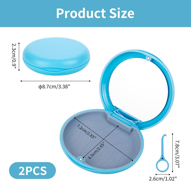 retainer case with magnetic closure,dento box rail box,portable orthodontic box,denture