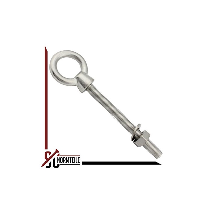 Metric Thread Eye Bolt - M6 x 60mm - (Pack