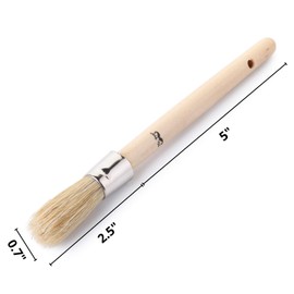 Mr. Pen- Chalk Paint Brush, 0.7 Inch Round Wax Brush for Furniture, Chalk Paint Brushes