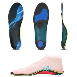kozzim "Recommended by Foot Therapists" Ultra Thin Arch Support Insole, Suitable for Low Arch, Plantar Fascia, Flatfoot, Shock Absorption, Sports, Standing Work, Deodorizing, Ultra Lightweight