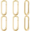Beebeecraft 1 Box 6Pcs Spring Gate Rings 18K Gold Plated