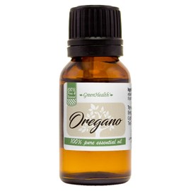 GreenHealth Aceite esencial de orégano – Botella de vidrio ámbar de 0.5 fl oz con cuentagotas Euro – Aceite esencial 100% puro