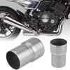 Qiilu 51mm to 60mm Motorcycle Exhaust Adapter Universal Stainless Steel