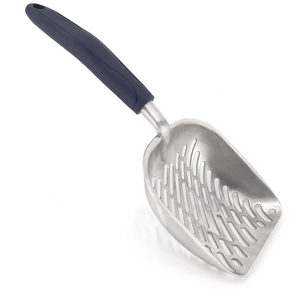 QIYADIN Cat Litter Scoop with Long Handle, Non Stick Plated