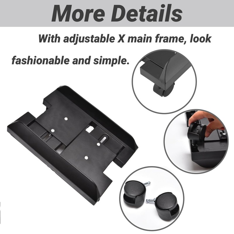 Computer Tower Stand, Ventilated Adjustable Mobile CPU Stand with 4