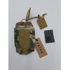 FRTKK Tactical Radio Walkie Talkie Pouch Multicam American Flag Patch