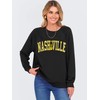 ANRABESS Womens Oversized Sweatshirts Nashville Crew Neck Long Sleeve Graphic