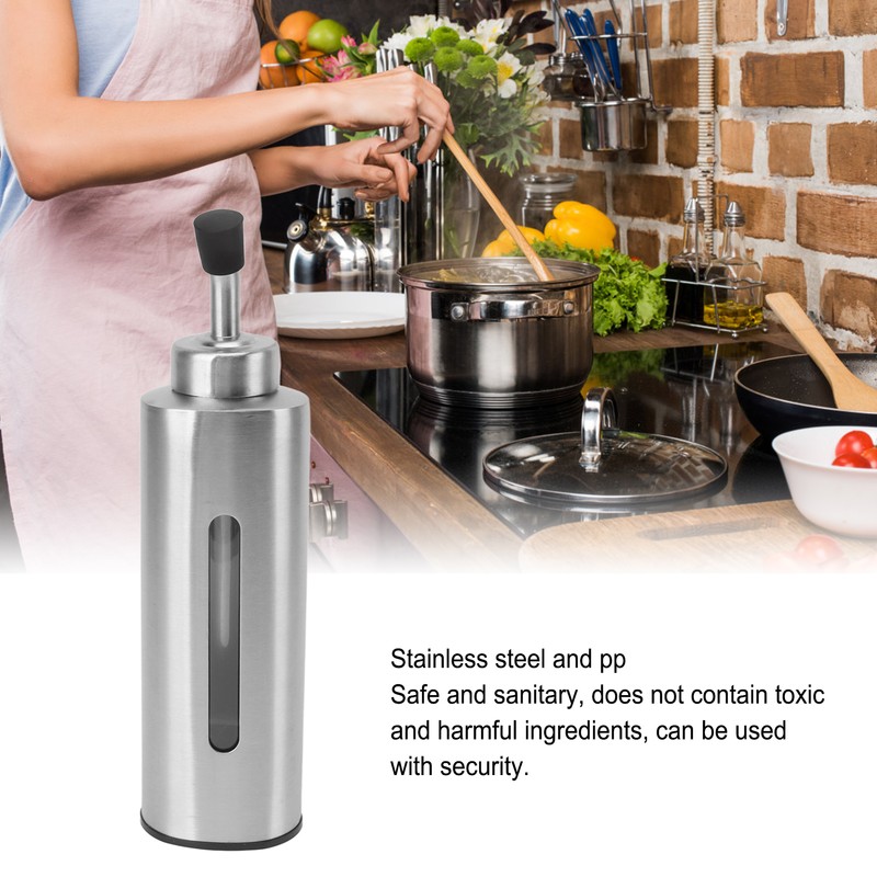 220ml Oil Dispenser Bottle Stainless Steel Oil Bottle Sauce Container
