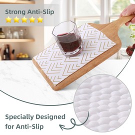 Shelf Liner for Kitchen Cabinets Non Adhesive Drawer Liner Non-Slip Thickened Shelf Liner Paper Strong Easy to Clean for Tool Box Refrigerator with Knife and Tape Measure, Gold Arrow, 23.6 x 236.2 in