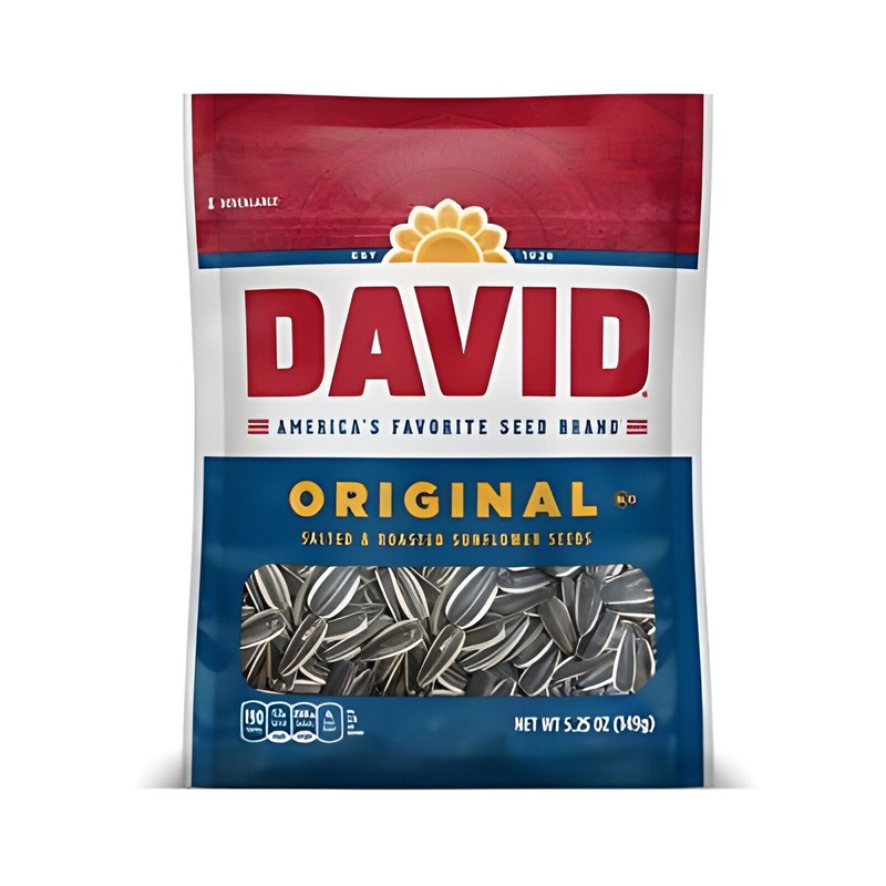 David's Roasted and Salted Original Sunflower Seeds, 5.25 oz [1-Bag]