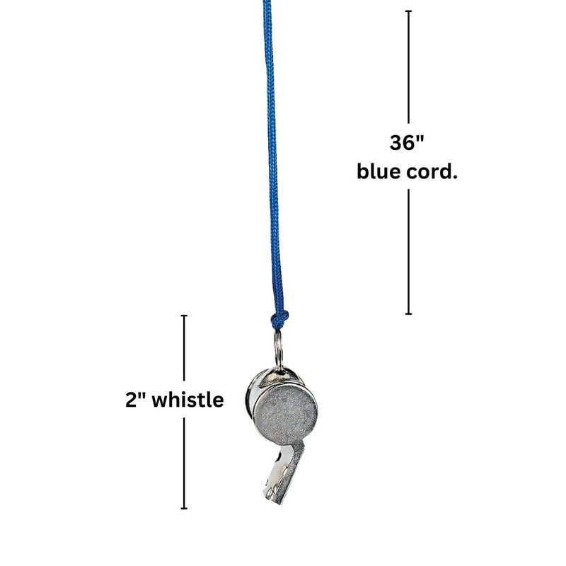 US Toy Metal Kids Whistles - 12 Pieces