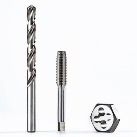 toolant 3/8 x 24 NF Tap and Die Set with Q Drill Bit Combo for Threading