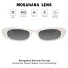 mosanana Elongated Narrow Cat Eye Sunglasses for Women Trendy Fashion
