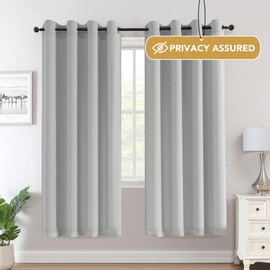 BellaHills Voile Curtains 72 Drop Sheer Curtains for Bedroom Eyelet Top Net Curtains for Windows Light Filtering Semi Sheer Curtains for Living Room 2 Panels, 55 x 72 Inch, Grey