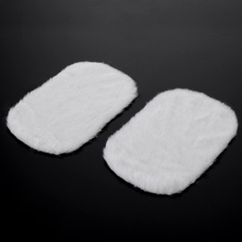Cobee Miniature Rugs 1:12 Dollhouse Wool Rug Dollhouse White Furry Rugs Mini Furniture Dollhouse Accessories Playset 2 Pieces