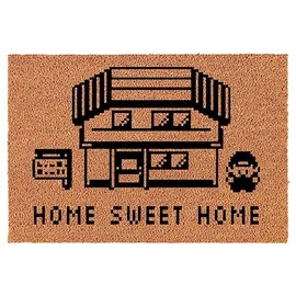 Welcome Doormat Coco Coir Door Mat Gift Home Sweet Home Video Game (24" x 16")