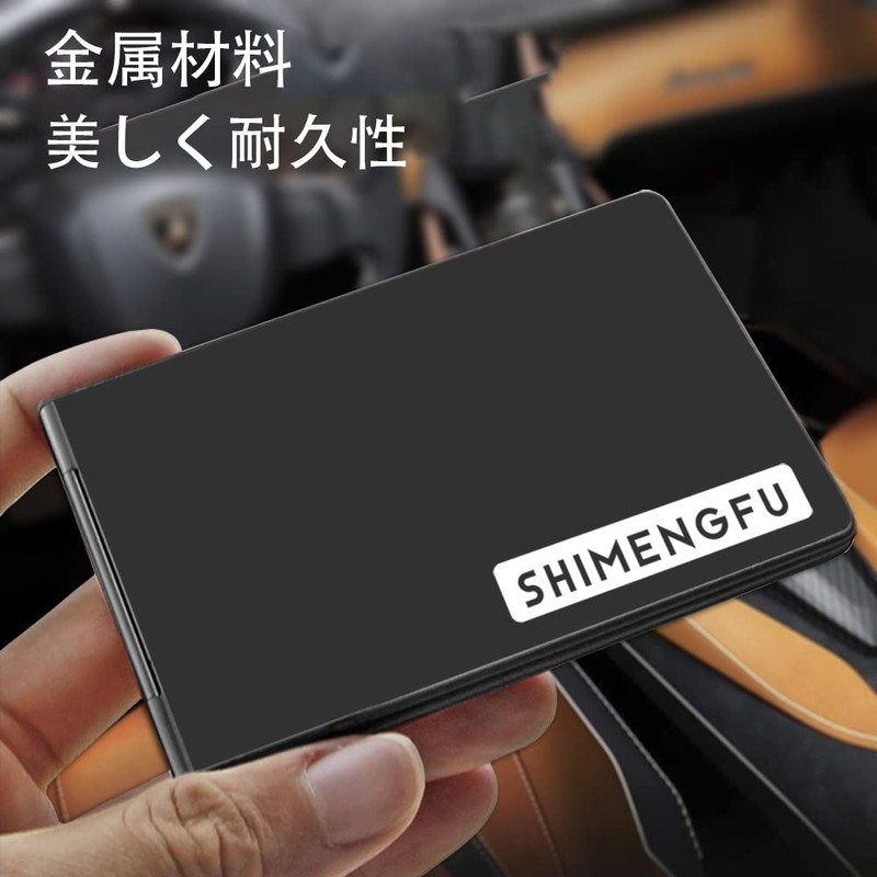SMF SHIMENGFU Pass Case, Card Case, Metal, Thin, Bi-Fold License