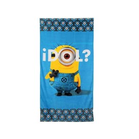 Minions Boy's Beach Towel - Blue - One Size