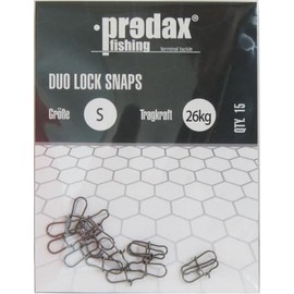 Predax Duo Lock Snap - 15 Snaps, Size/Load Capacity: Size S / 26 kg