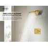 KENES Modern Brushed Gold Shower Faucet, Square Shower Trim Kit