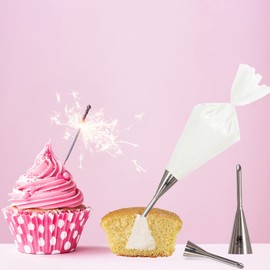 Cangool Baking Syringe for Filling, Doughnut Filler Baker, 16 Pieces, Cupcake and Puff Filling Nozzle, Piping Bag Nozzles