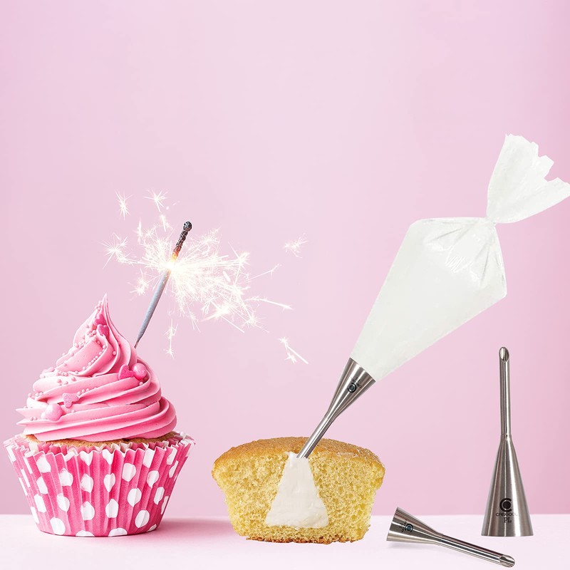 Cangool Baking Syringe for Filling, Doughnut Filler Baker, 16 Pieces,