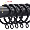 48 Pcs 1.5-Inch Inner Diameter Curtain Rings with Eyelets,Fits Up