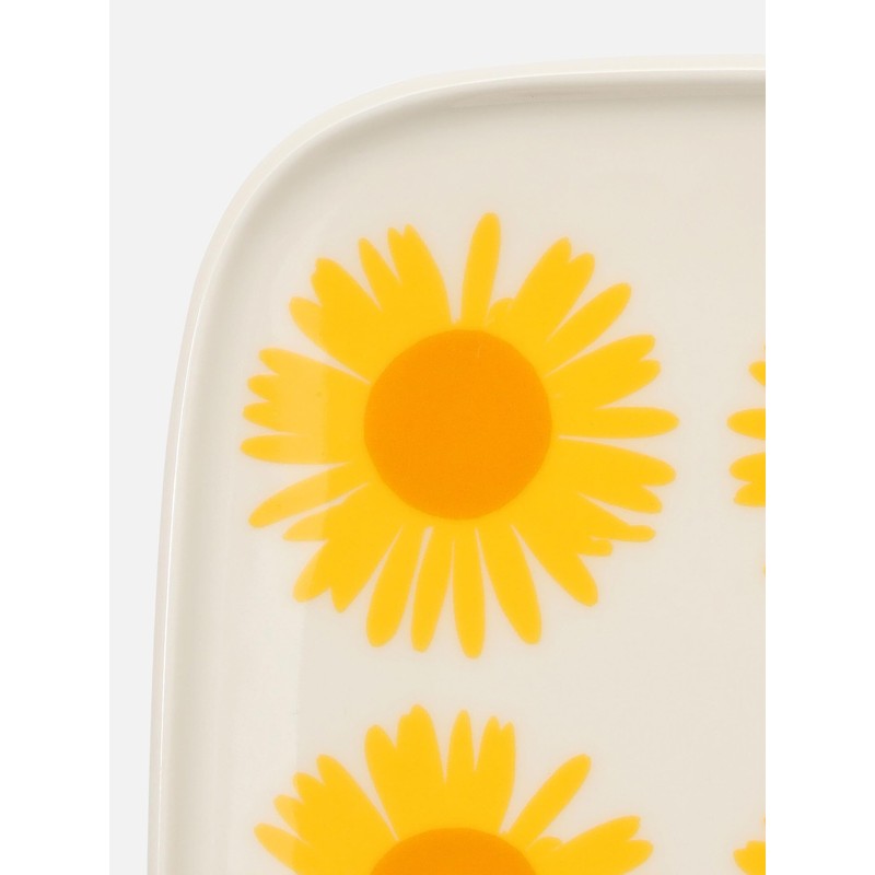 Marimekko Auringonkukka Plate Women's 52_1_52239472289 F White x Yellow