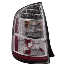 HEADLIGHTSDEPOT Chrome Housing Tail Light Compatible with Toyota Prius 2006-2009 Includes Left Driver Side Tail Light