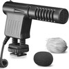 Opteka 3.5mm Cardioid Mini-Shotgun Hot Shoe Microphone for Mirrorless Cameras,