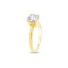 Jewel Zone US Round Cut White Cubic Zirconia Anniversary Solitaire