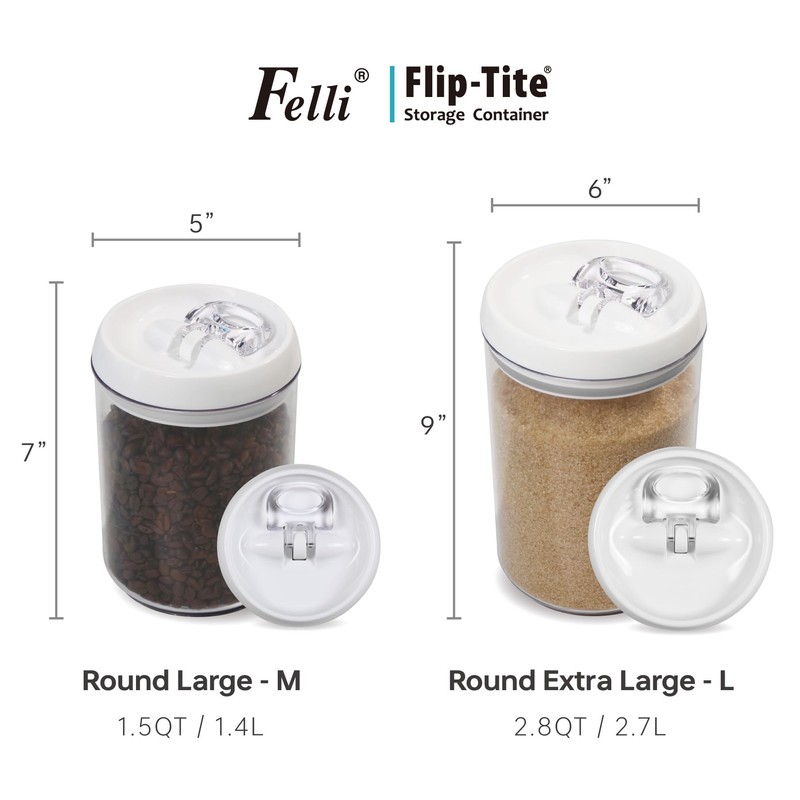 Felli Flip Tite Airtight Storange Container for Pantry Kitchen (1,