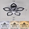 Dalouguan 21-Inch Ceiling Fan with Lights and Remote Control, Black