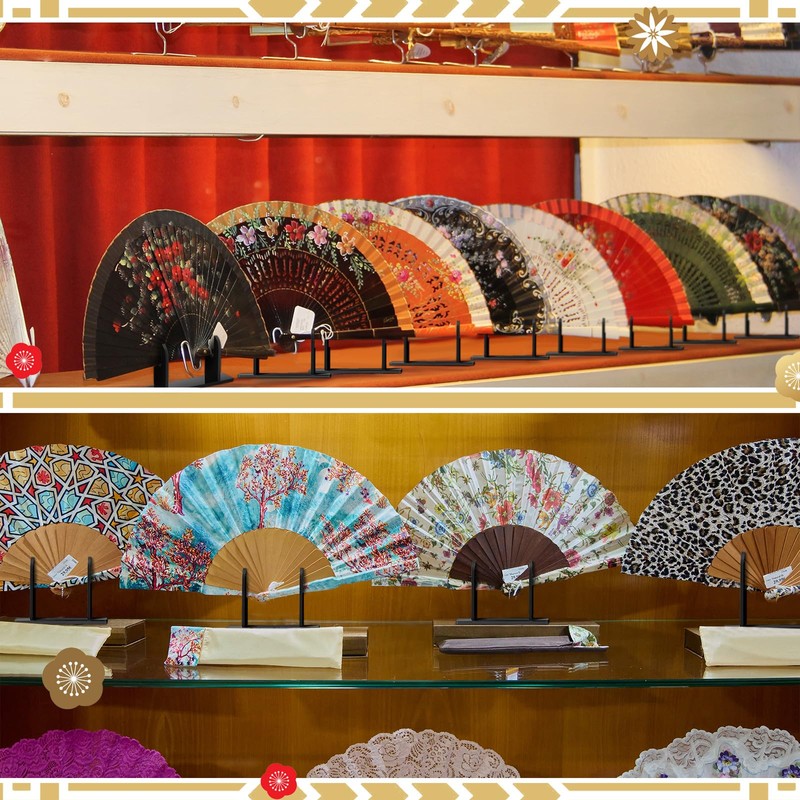 Roowest 2 Pcs Acrylic Fan Display Stand Folding Japanese Chinese