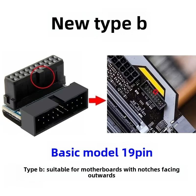 Generic USB 3.0 90 Degree Adapter, 2 Pack: 19Pin/20Pin Male