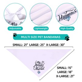 Engagement Gifts, My Humans are Getting Married Dog Bandana XLarge, Engagement Party Decorations, Wedding Stuff, Engagement Photo Outfits, Pet Scarf Engagement Announcement, Bride Accessories(White)