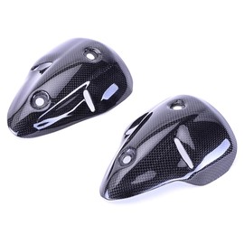 Bestem CBDU-696-EHC Black Carbon Fiber Rear Exhaust Covers for Ducati Monster 696 1100