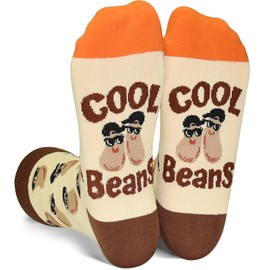 Funny Cool Beans Socks, Humor Pun Food Socks Gag Gifts for Women Men Teens Coworker