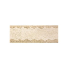 House of Noa Bath Mat – Plush Cotton Non Slip Luxury Bathroom Rugs Washable – Soft Handmade Absorbent Bath Mat for Bathroom Floor, Vanity, or Tub-Side Use – Harper Au Lait 21x58