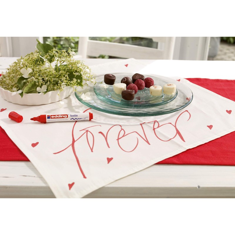 Edding 4500 TEXTILE T-SHIRT FABRIC PEN RED MARKER PEN 2