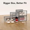 Foluck X-Large Shoe Storage Box, 15 Pack Clear Plastic Stackable