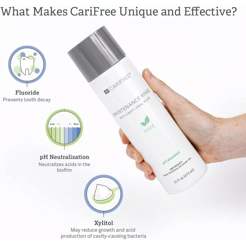 CariFree Maintenance Rinse, Mint, Anti-Cavity Fluoride Mouthwash, Formulated Ora