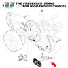 10L0L Golf Cart Brake Cable Set for Club Car Precedent