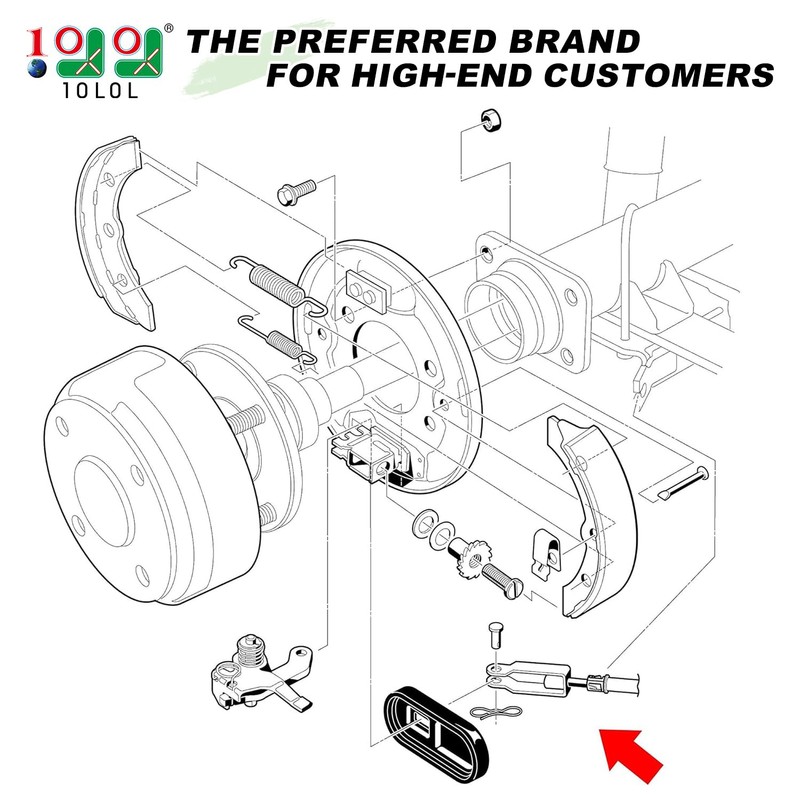 10L0L Golf Cart Brake Cable Set for Club Car Precedent