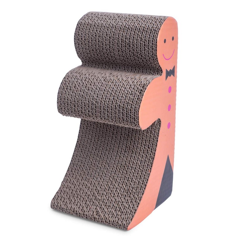 Petface Gingerbread Man Cardboard Scratcher Pack of 1, Brown