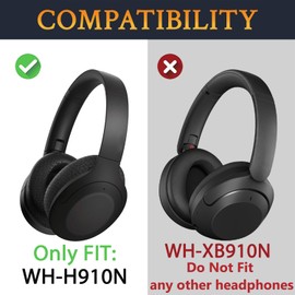 SOULWIT Cooling Gel Replacement Earpads for Sony WH-H910N H910 h.Ear on 3 Wireless Noise-Canceling Headphones, Ear Pads Cushions with Noise Isolation Foam - Red Storm